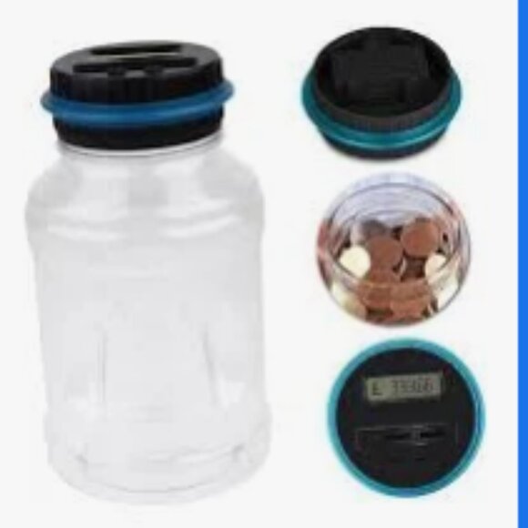 Digital Coin Bank Savings Jar Automatic Coin Counter Piggy Bank Money Saving Box - Picture 1 of 8